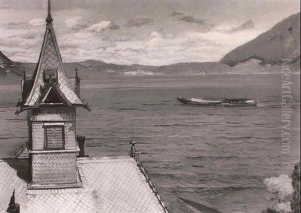 View Of The Truansee From The Spon Estate Oil Painting by Anton Josef Ritter von Kenner