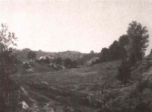 Belleville/ Passiac River Landscape Oil Painting by John Frederick Kensett