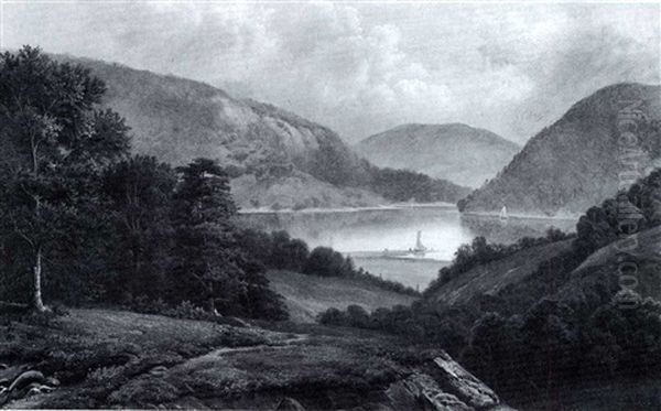 Peekskill Bay On The Hudson Oil Painting by John Frederick Kensett