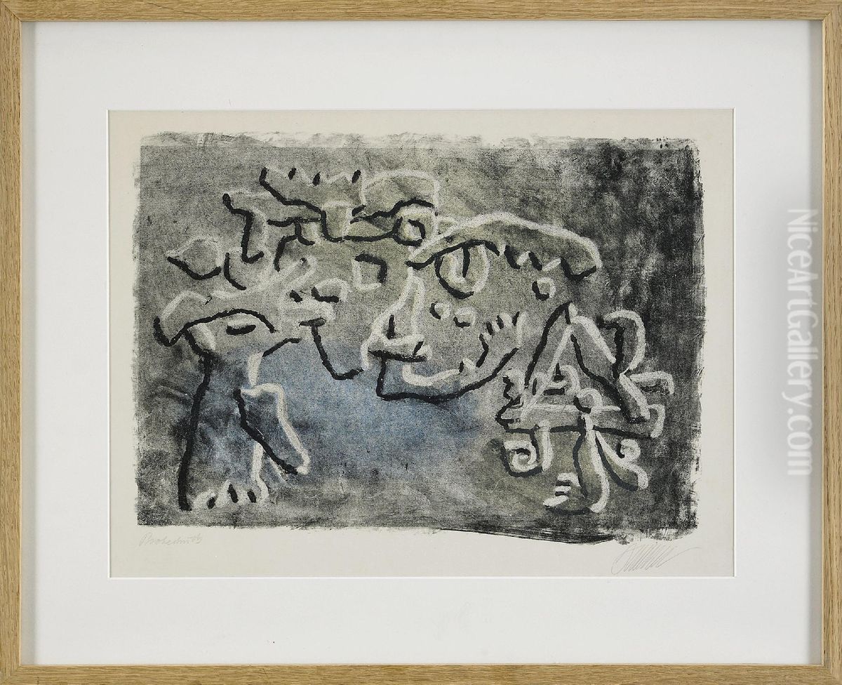 Begegnung Oil Painting by Willi Baumeister