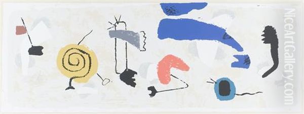Untitled Lithograph Oil Painting by Willi Baumeister