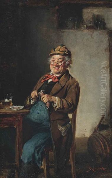 A Perfect Lunch Oil Painting by Hermann Kern