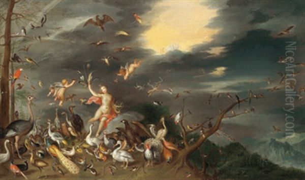 Allegorie Der Luft Oil Painting by Jan van Kessel the Elder
