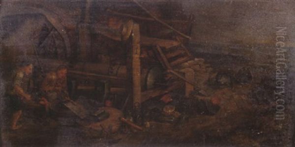 Forgerons Realisant Des Armures Oil Painting by Jan van Kessel the Younger
