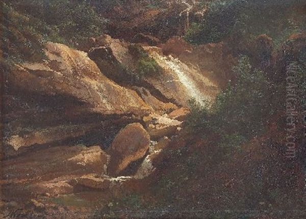 Winkel Oil Painting by August Friedrich Kessler