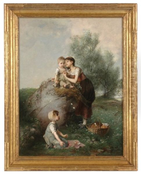 The First Picnic Oil Painting by Emil Keyser