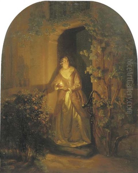 Bidding Goodnight Oil Painting by Petrus Kiers