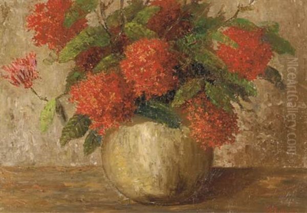 Soka In A Vase Oil Painting by Frederik Anton Kievits