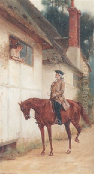 An Elevated Conversation Oil Painting by George Goodwin Kilburne