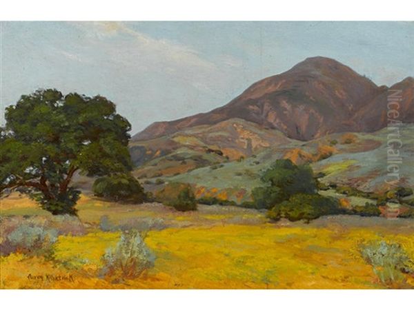 Oaks In The Meadow Oil Painting by Aaron Edward Kilpatrick