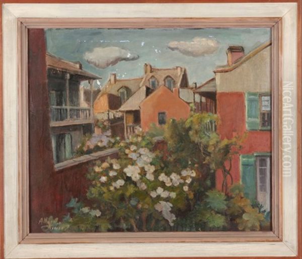 Rooftops Oil Painting by Alberta Kinsey
