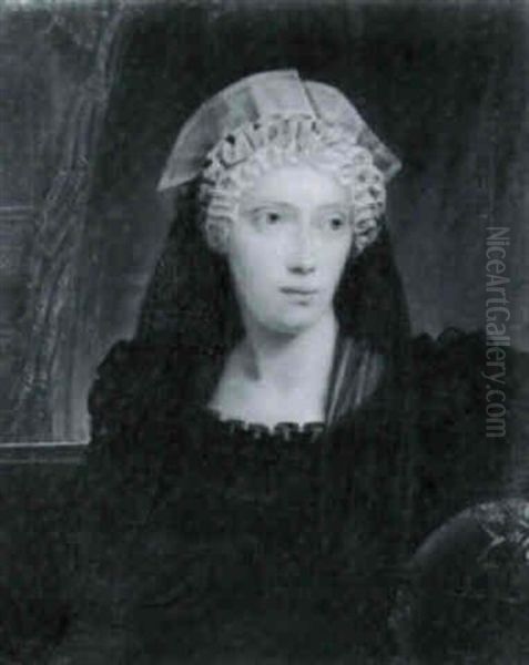 Portrait De La Duchesse De Berry Oil Painting by Francois-Joseph Kinsoen