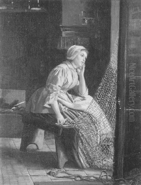 Daydreaming Oil Painting by Otto Kirberg