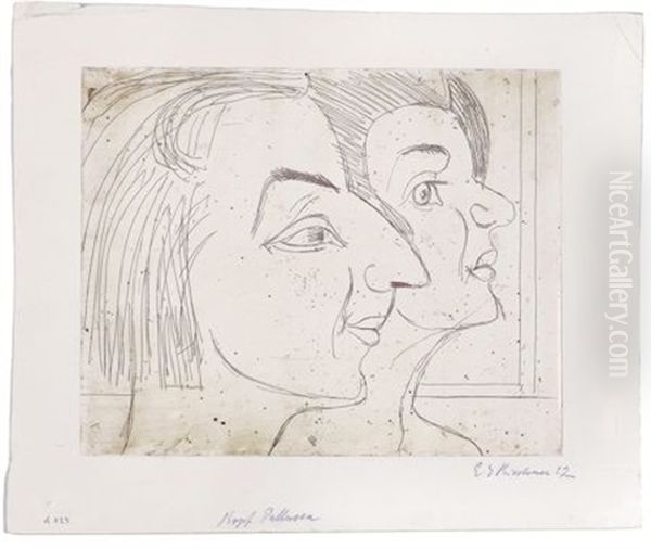 Kopf Der Palucca Oil Painting by Ernst Ludwig Kirchner