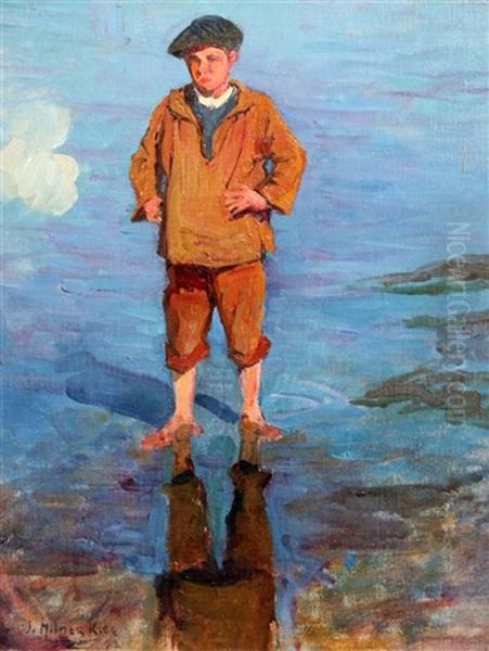 At The Waters Edge Oil Painting by Joseph Milner Kite