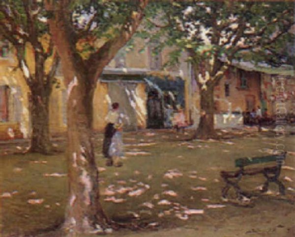 A Shady Afternoon Oil Painting by Joseph Milner Kite