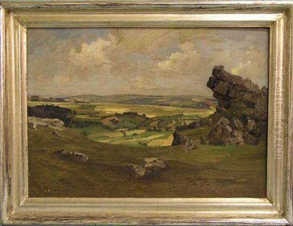 Frankische Landschaft Oil Painting by Fritz Bayerlein