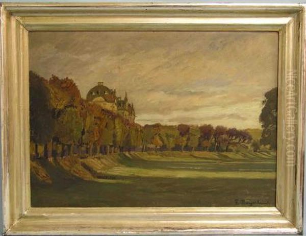 Nymphenburg - Schlossallee Oil Painting by Fritz Bayerlein