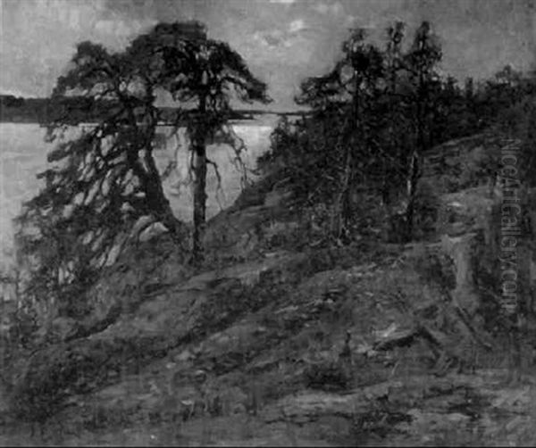 Manskenslandskap Oil Painting by Esther Kjerner