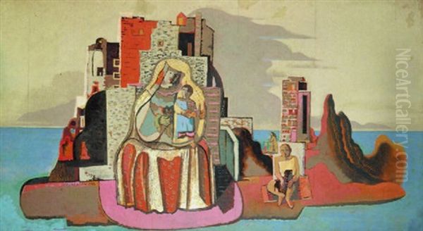 Madonna Mit Kind Oil Painting by Cesar Klein Madonna Mit Kind Oil Painting by Cesar Klein