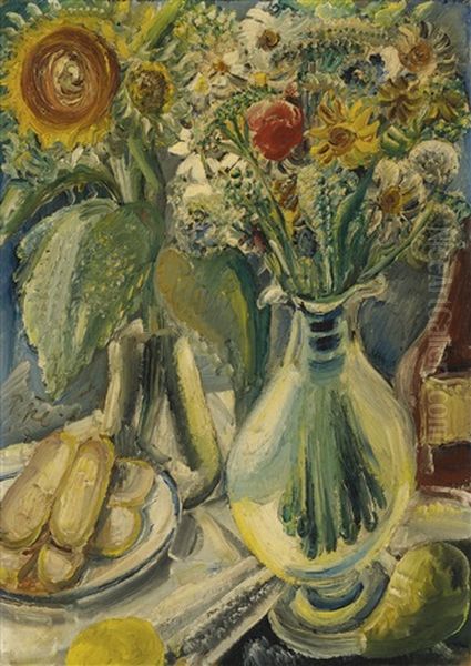 Feldblumen (field Flowers) Oil Painting by Paul Kleinschmidt