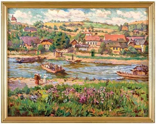 Privoz V Troji Oil Painting by Viktor Klen (Klein)