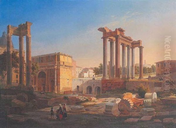 Blick Auf Das Forum Romanum Oil Painting by Leo Von Klenze