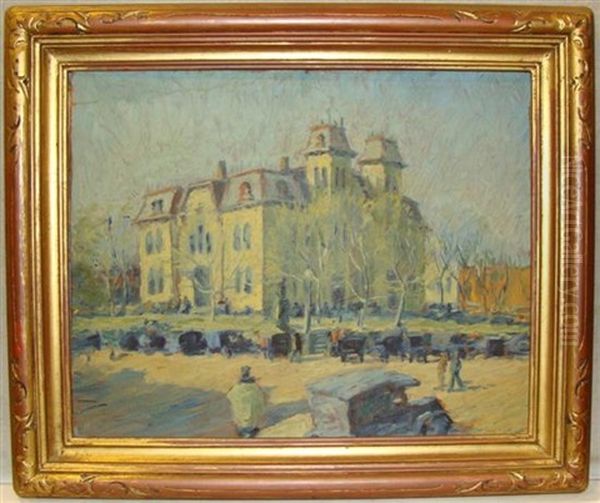 Collin County Court House, Mckinney And Dallas, Texas Oil Painting by Frank Klepper