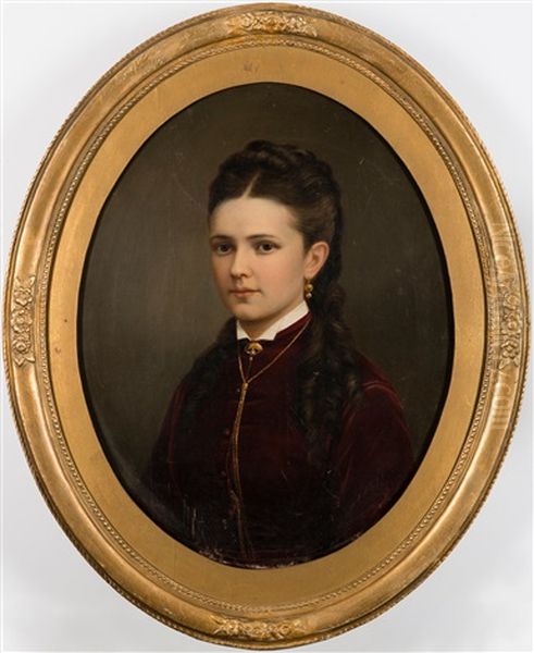 Comtesse Potochka Oil Painting by Ludwig Knaus