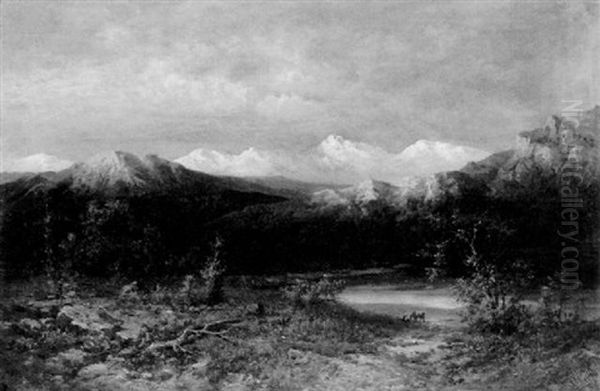 Gebirgslandschaft Im Kaukasus Oil Painting by Waldemar Knoll