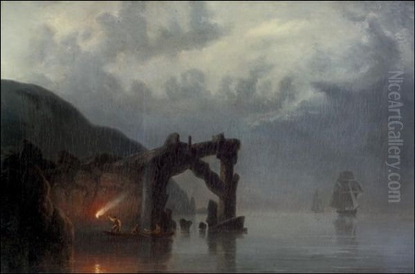 Yon Hiljaisuudessa Oil Painting by Johan Knutson