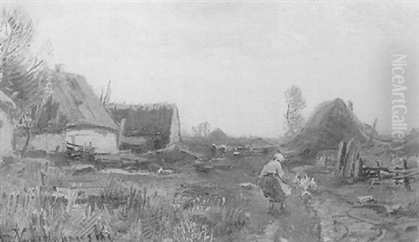 Dorfansicht Mit Ganseliesel Oil Painting by Roman Kochanowski