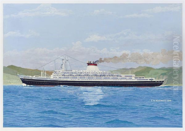 S.s. Leonardo Da Vinci Oil Painting by E.W. Bearman