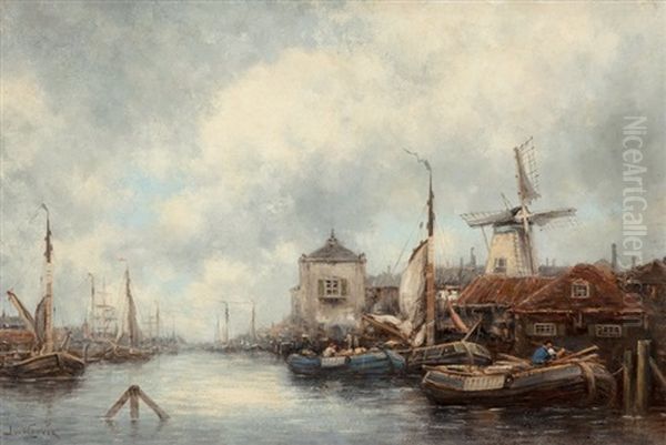 On The Meerwede Holland Oil Painting by Hermanus Willem Koekkoek