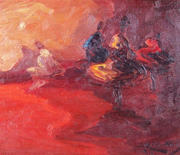 Bailarines Oil Painting by Stephen Robert Koekkoek