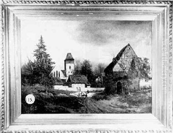 The Old Church Oil Painting by Gustav Koken