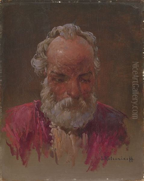 Fishermen Oil Painting by Stepan Feodorovich Kolesnikov