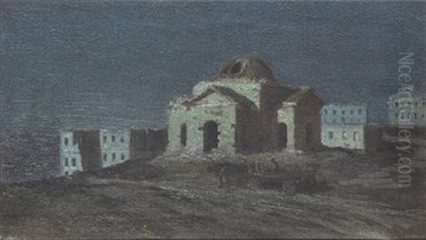 Manskensnatt Over Krim Oil Painting by Gavril Pavlovich Kondratenko