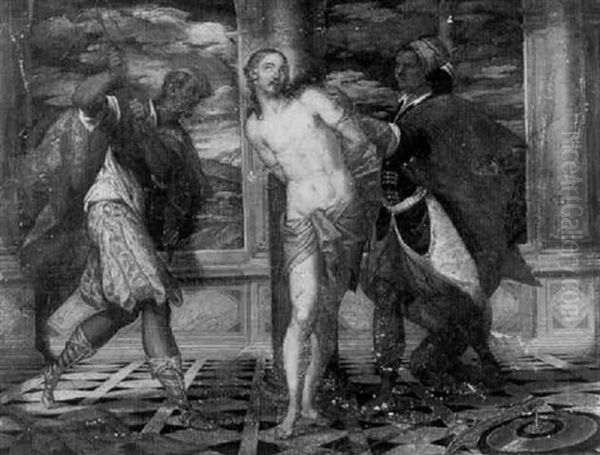 La Flagellation Du Christ Oil Painting by Johann (Hans) Konig