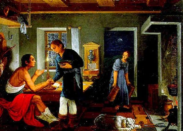 Esau Verkauft Sein Erstgeburtsrecht Oil Painting by Johann (Hans) Konig