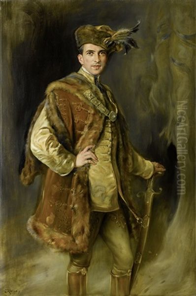Portrat Markgraf Pallavicini Oil Painting by Joszi Arpad Koppay