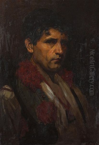 Portrait Of A Man Oil Painting by Emil Kosa Sr.