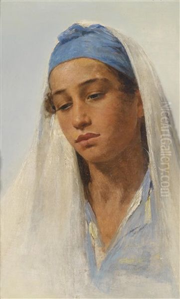 Bildnis Eines Beduinenmadchens Oil Painting by Franz Xavier Kosler