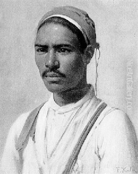 Portrait Eines Arabers Oil Painting by Franz Xavier Kosler