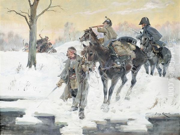 Zimni Sarvatka Oil Painting by Jerzy Kossak