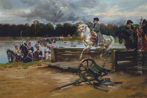 Napoleon Und Seine Generale Bei Der Beobachtung Einer Schlacht Oil Painting by Jerzy Kossak