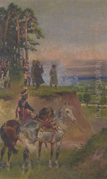 Napoleon Und Seine Generale Oil Painting by Jerzy Kossak