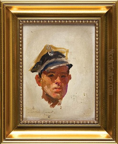 Portret Oficera Oil Painting by Woiciech (Aldabert) Ritter von Kossak