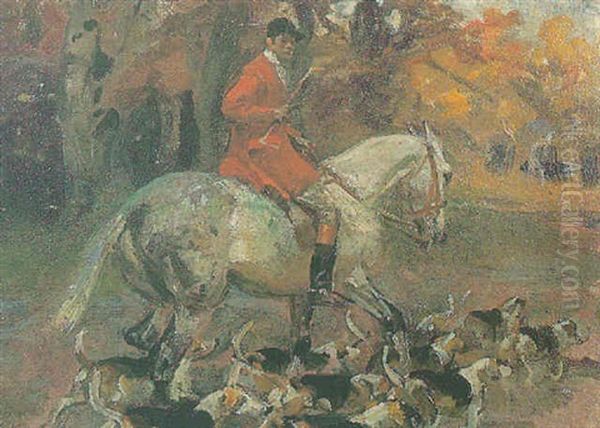 La Chasse A Courre Oil Painting by Woiciech (Aldabert) Ritter von Kossak