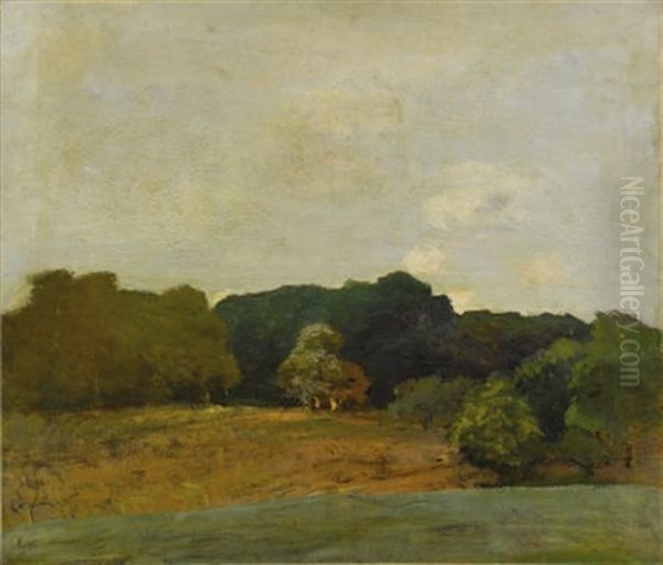 Landscape With Trees Oil Painting by Frederick William Kost